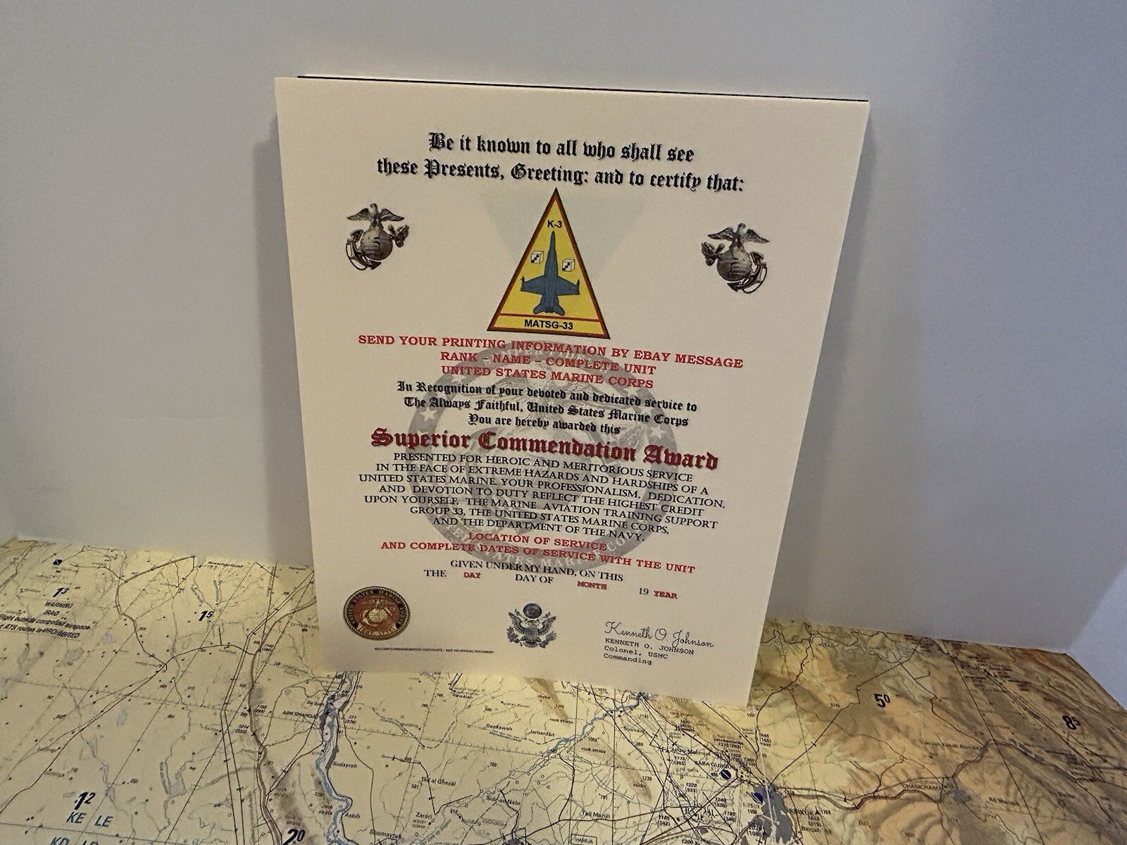 U.S.M.C. / AVIATION TRAINING SUPPORT GROUP 33 - SUPERIOR COMMENDATION AWARD