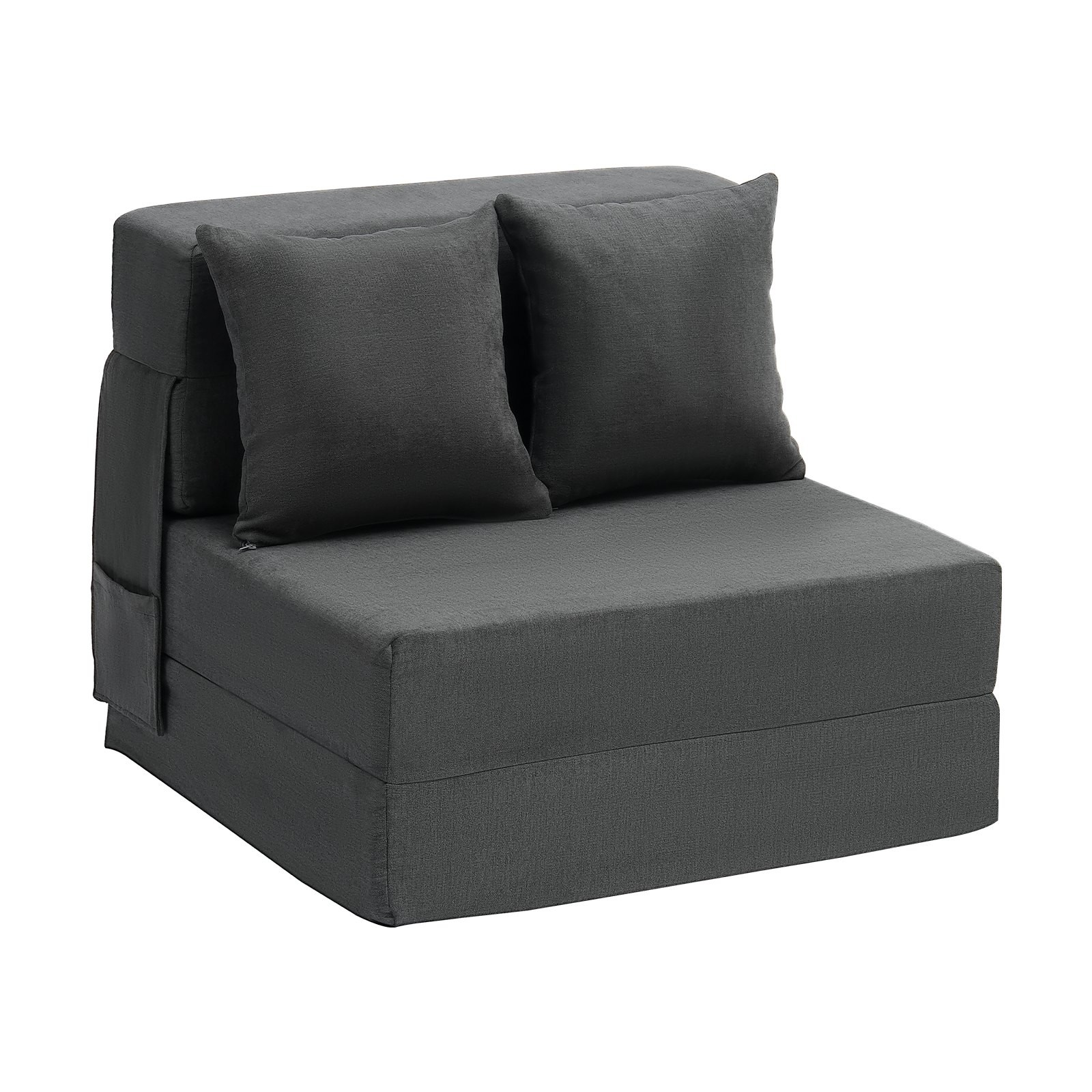 Folding Sofa Bed, 3-in-1 Foldable Couch Bed With 2 Pillows And Washable Cover