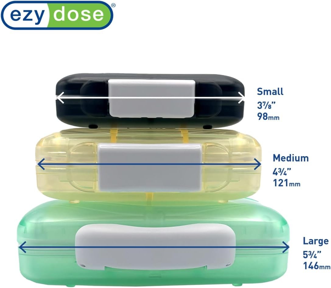 EZY DOSE Moisture-Proof Pill Case, Medicine Planner, Vitamin Small, Cream