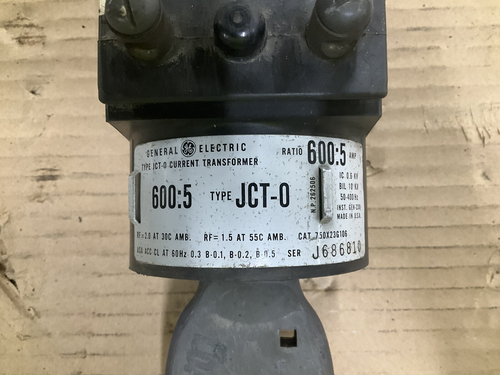 GE Type JCT-0 Current Transformer 600:5 Ratio 750 x 23G106 Multiples Available