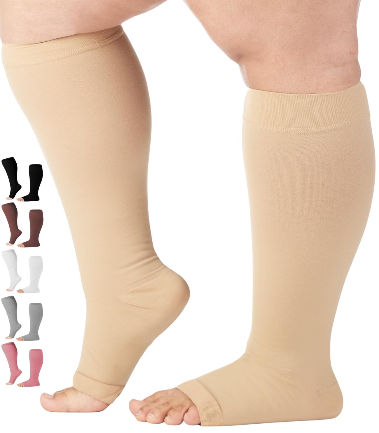 Mojo Toeless Compression Socks 20-30 mmHg Open Toe Support Men Women