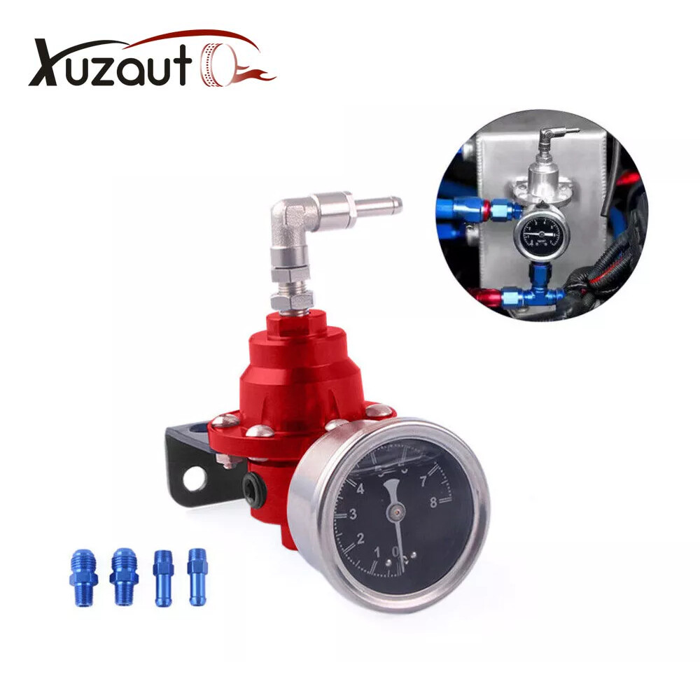 Universal Adjustable Car Fuel Pressure Regulator with Oil Gauge Kit 160 PSI