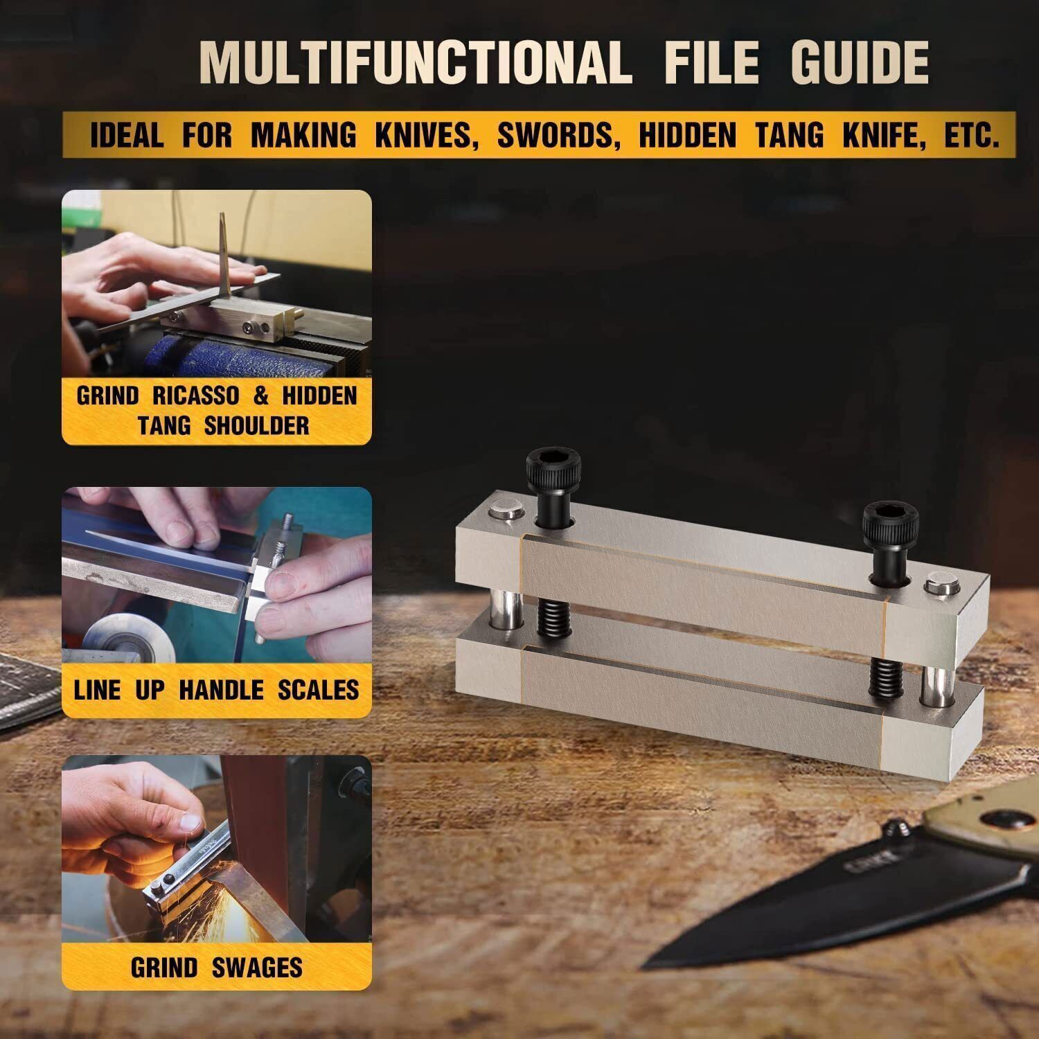 Hardened File Guide with Carbide Surface For Knife Making Knife Maker Tool Blade