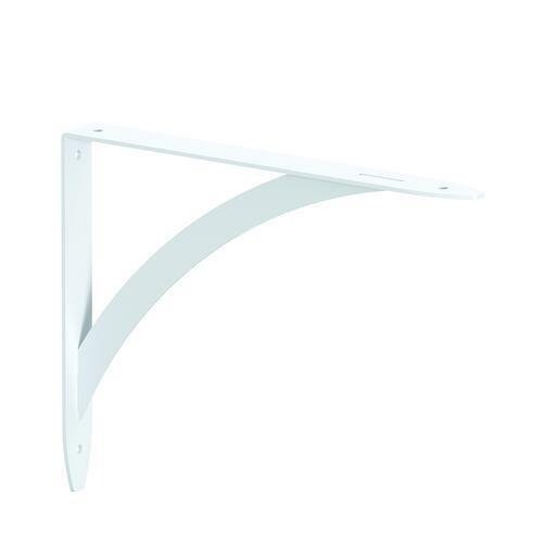 10" White Decorative Elegant Shelf Countertop Steel Single Bracket 50lb Capacity