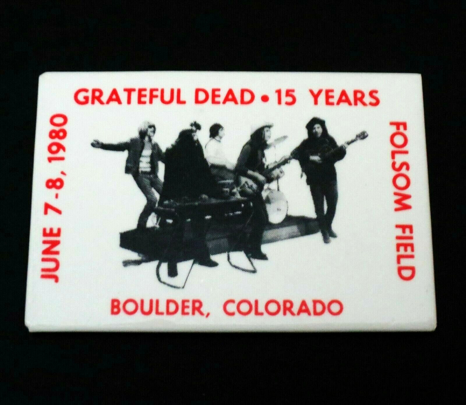 Grateful Dead Pin Vintage 1980 University of Colorado CU Boulder Folsom 15 Badge