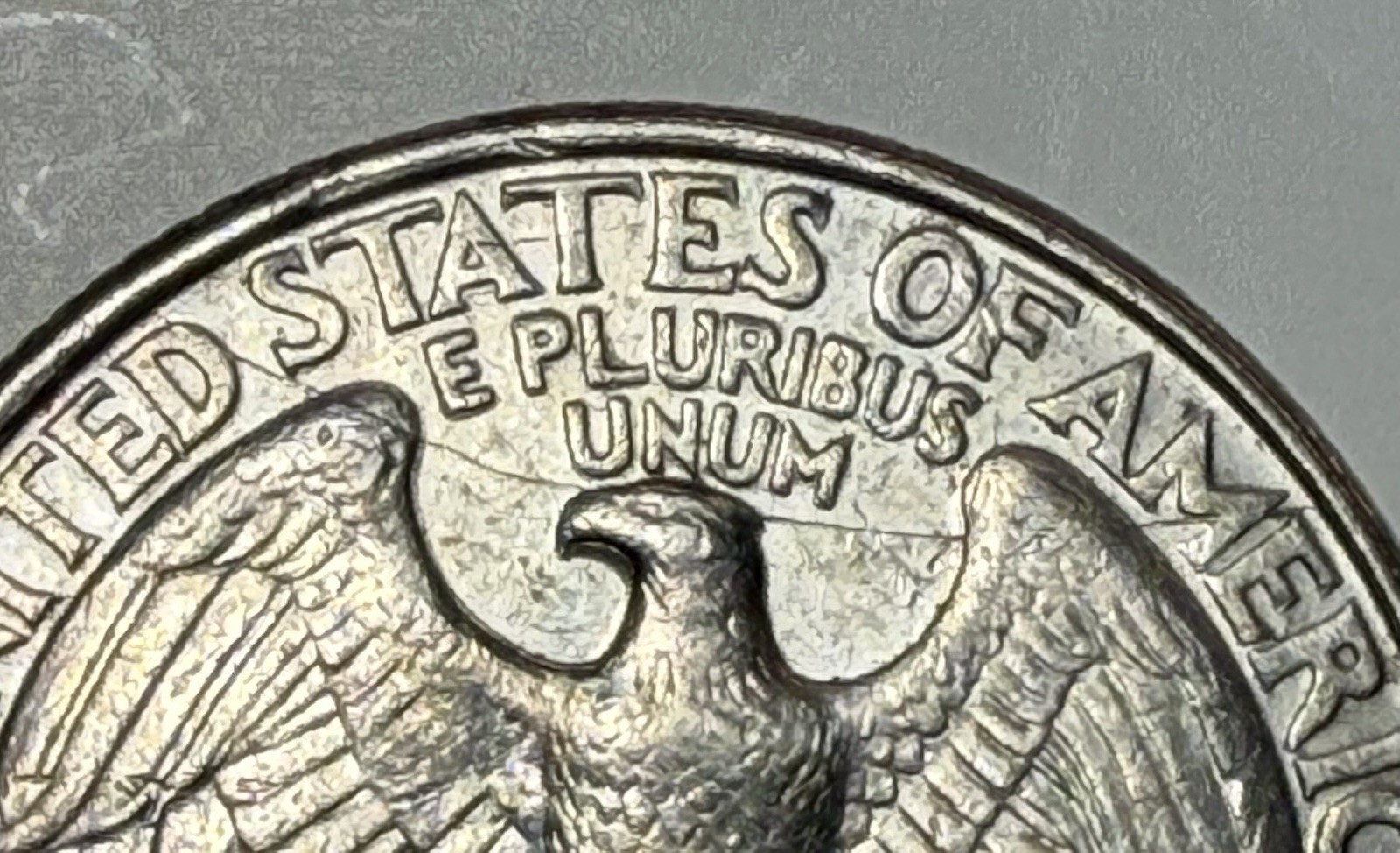 1995 Washington Quarter 25 C Multiple Errors Reverse Die Crack EF Condition F/S