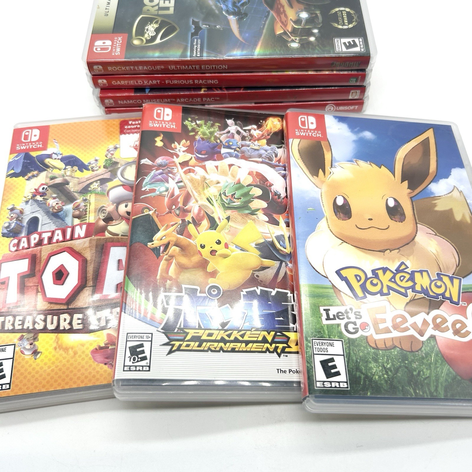 Nintendo Switch Empty Case Lot Of 7- NO GAMES- Pokémon, Rocket League, And More