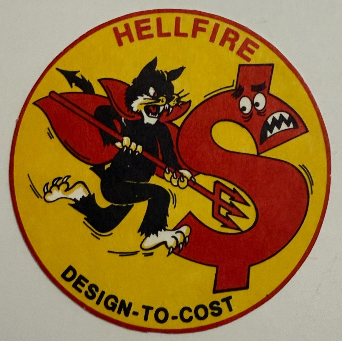 Rare 1979-1980 Rockwell Hellfire Missile Army Design-To-Cost Coaster 4"