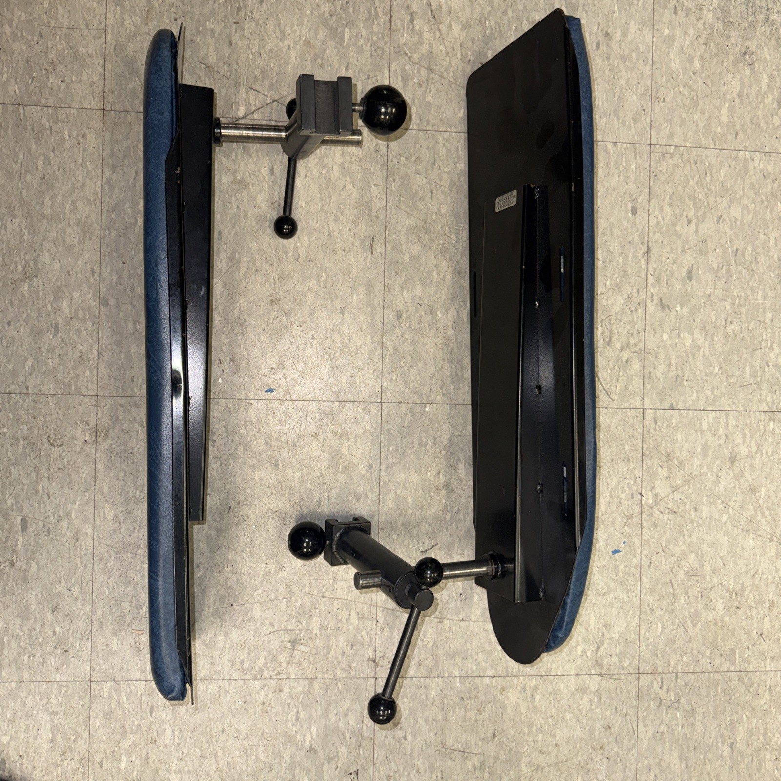 Midmark 411 Procedure Chair Arm Boards w/ Articulating Mounts - Matching Pair