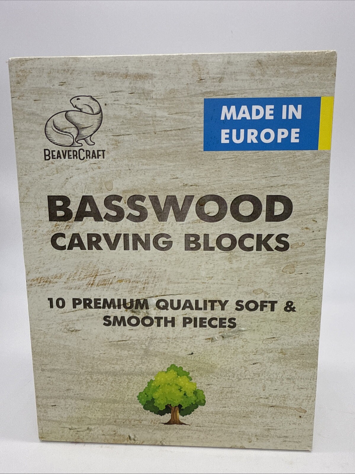 10 Piece Beavercraft Soft & Smooth Basswood Carving Blocks From Ukraine Prewar