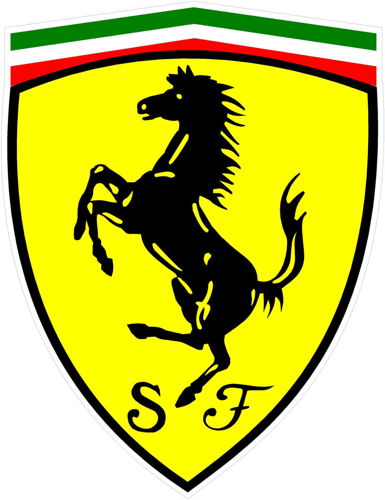 #B266 (1) 12" Ferrari Prancing Horse Racing Vintage Decal Sticker LAMINATED
