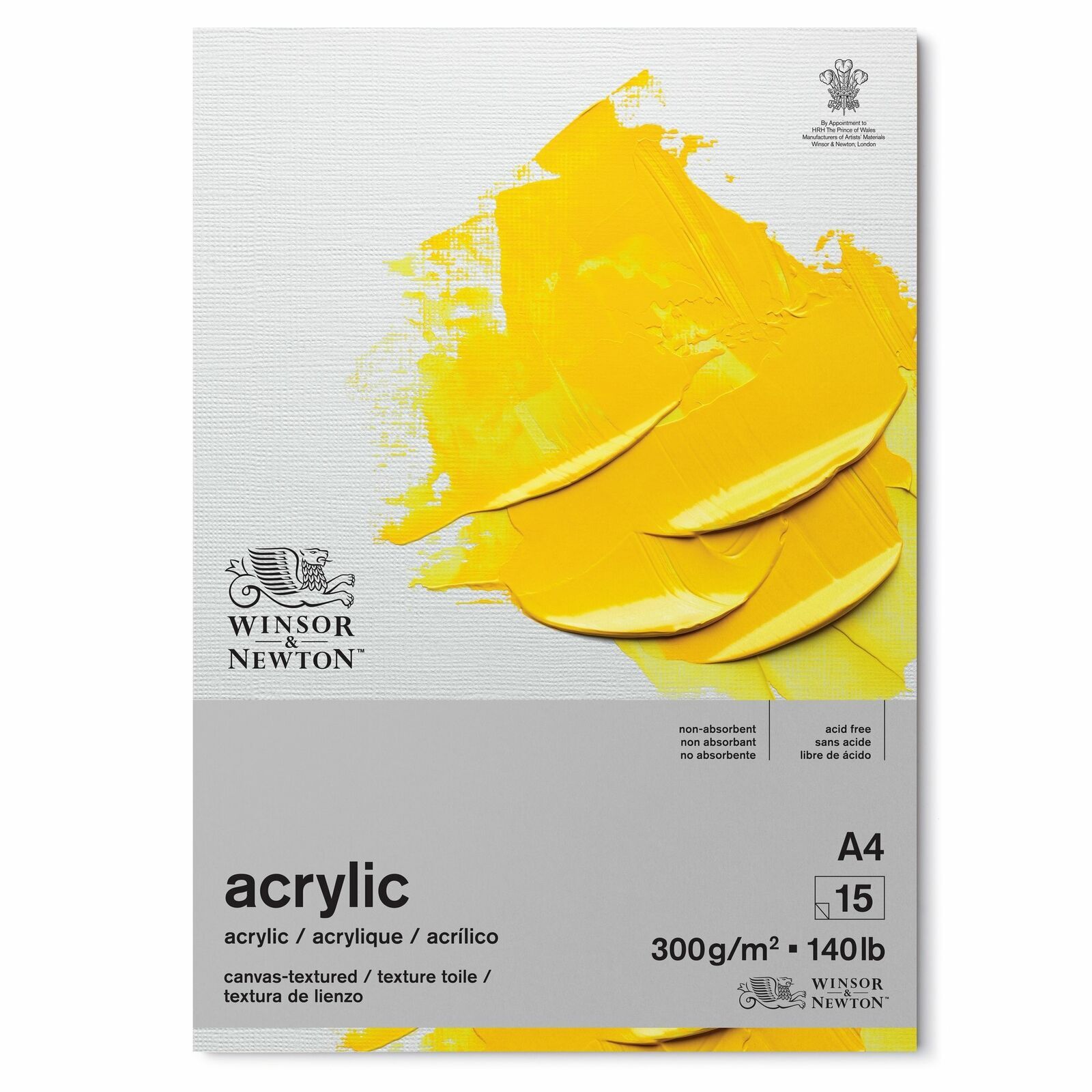 Winsor & Newton Acrylic Painting Paper Pad - Canvas Texture - A4 or A3