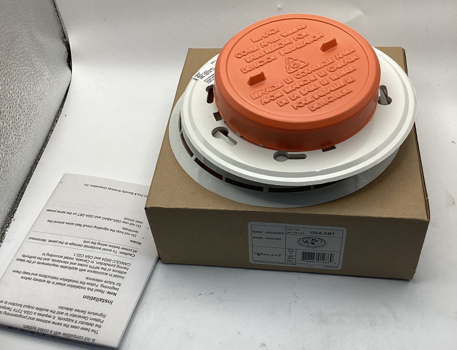 Vigilant GSA-SBT Sounder Base⚪️