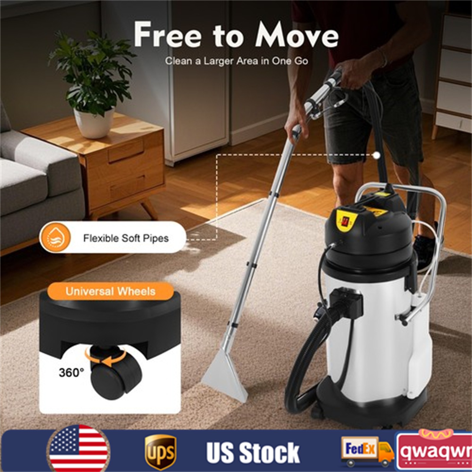 40L Commercial Carpet Cleaning Machine 3in1 Cleaner Pro Vacuum Cleaner Extractor