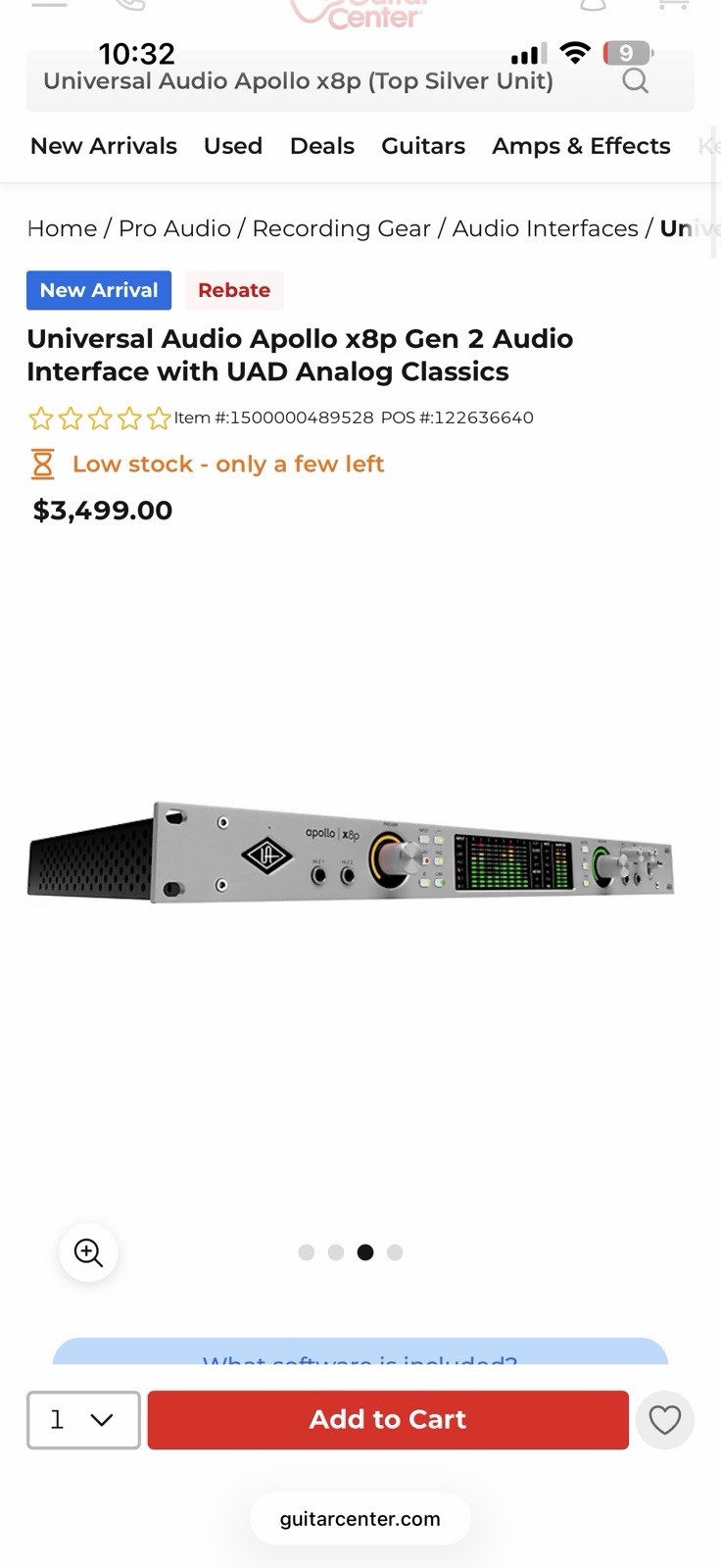 Universal Audio Apollo x8p Gen 2 Rackmount Audio Interface, Apollo Series