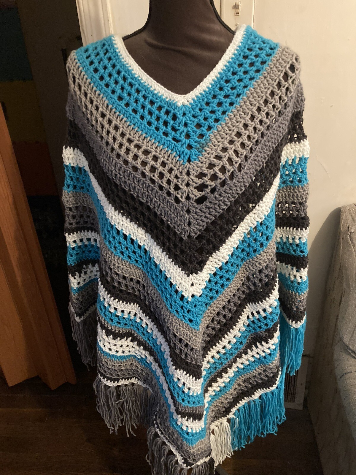 crochet southwest poncho handmade