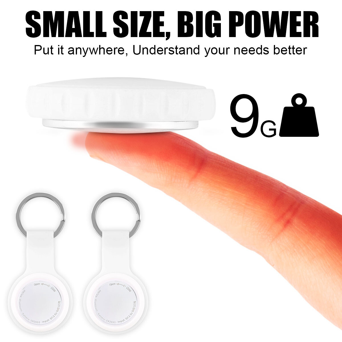 2 Pcs Smart Anti-Lost Gps Bluetooth Tracking for Keys/kids ios & Android Support