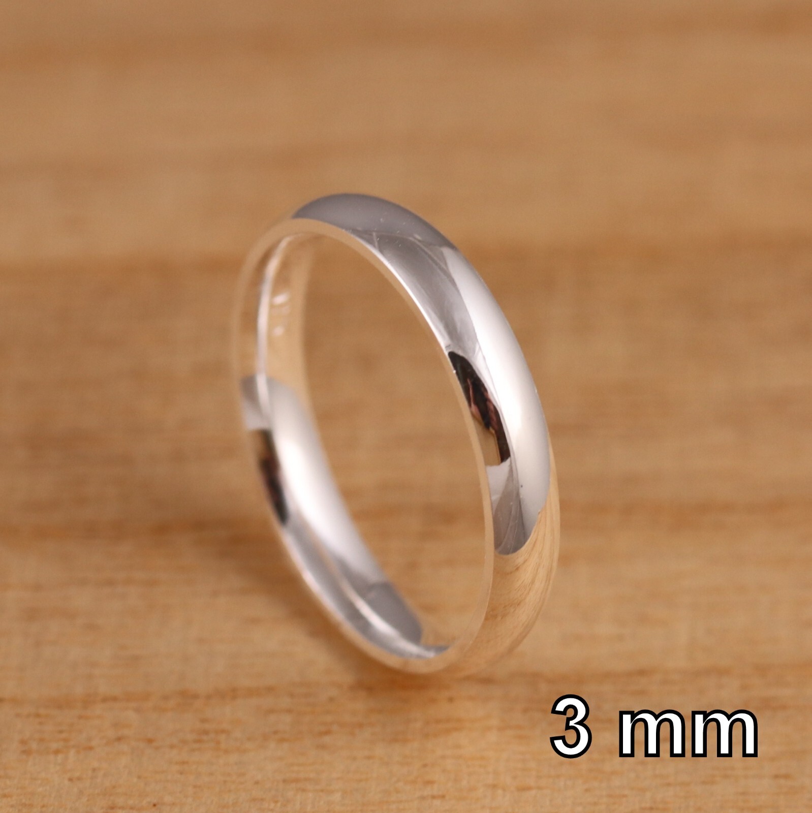 Solid 925 Sterling Silver Plain Wedding Band Ring Comfort Fit D-Shaped Thumb