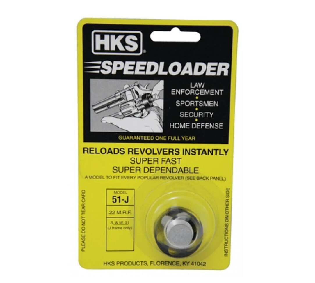 HKS 51-J Speed Loader 6 Shot 22 WMR 22 Magnum Fits S&W 51 New