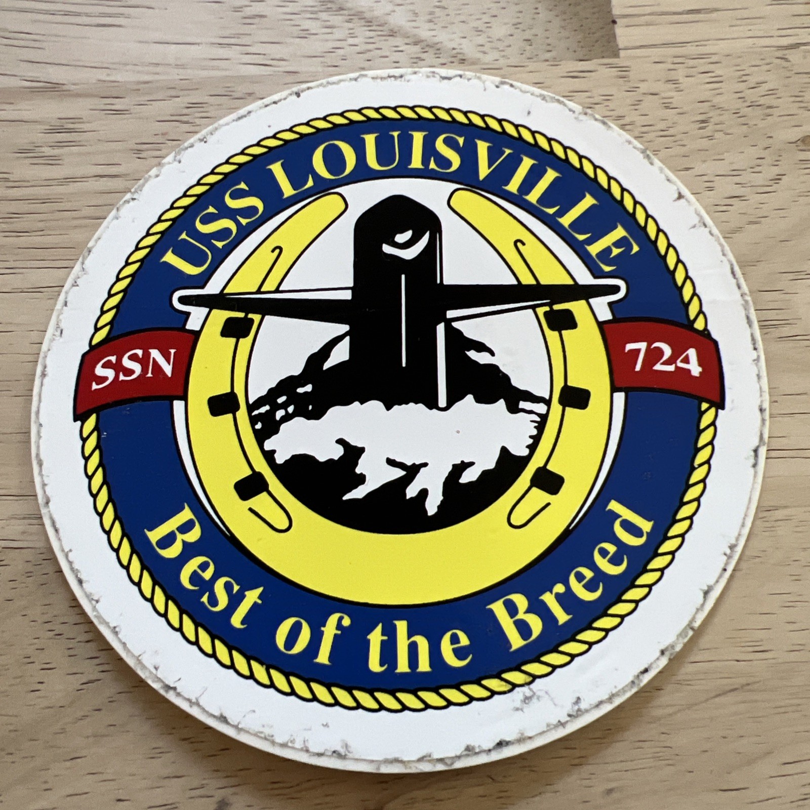 Original US Navy USS Louisville SSN-724 Submarine Sticker Decal
