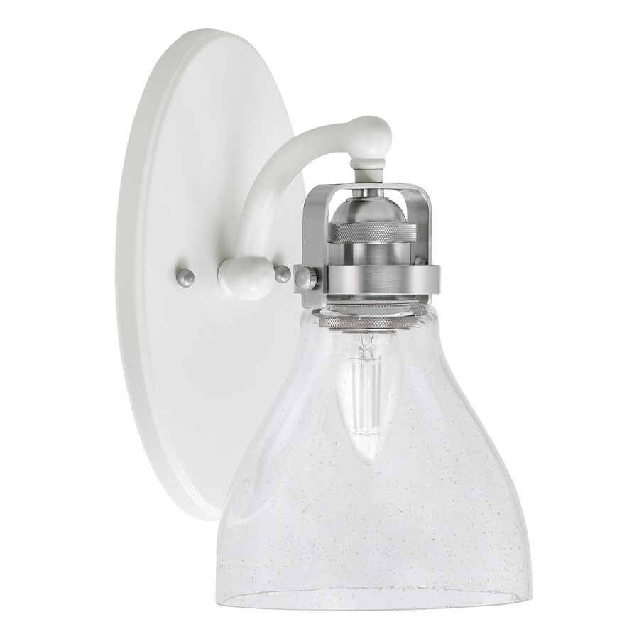 Toltec Easton 1Lt Wall Sconce, White/Nickel/6.25" Clear Bubble - 1931-WHBN-4760