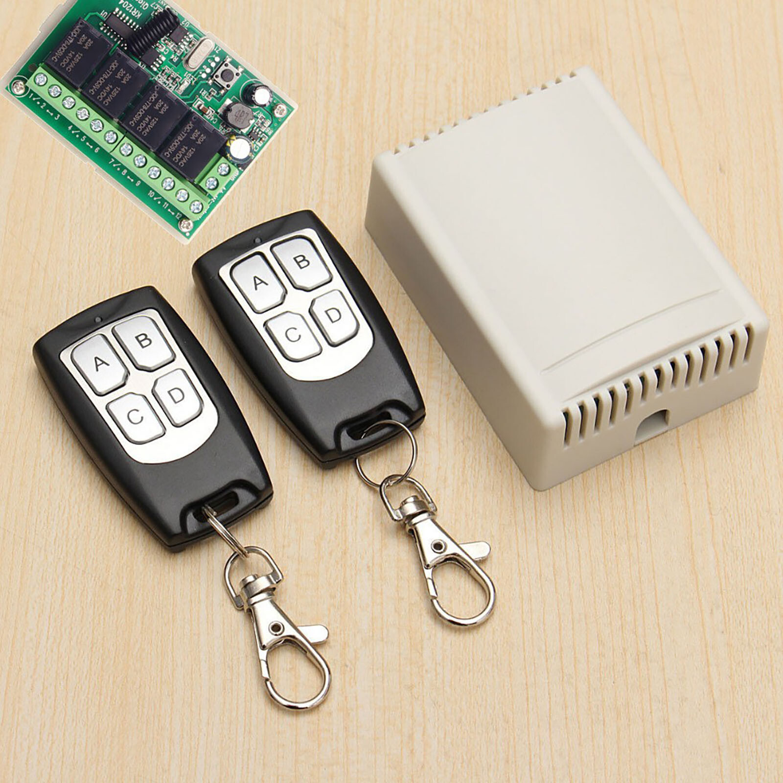 4-Channel Wireless Remote Control Switch With Receiver + Transmitter 443MHz