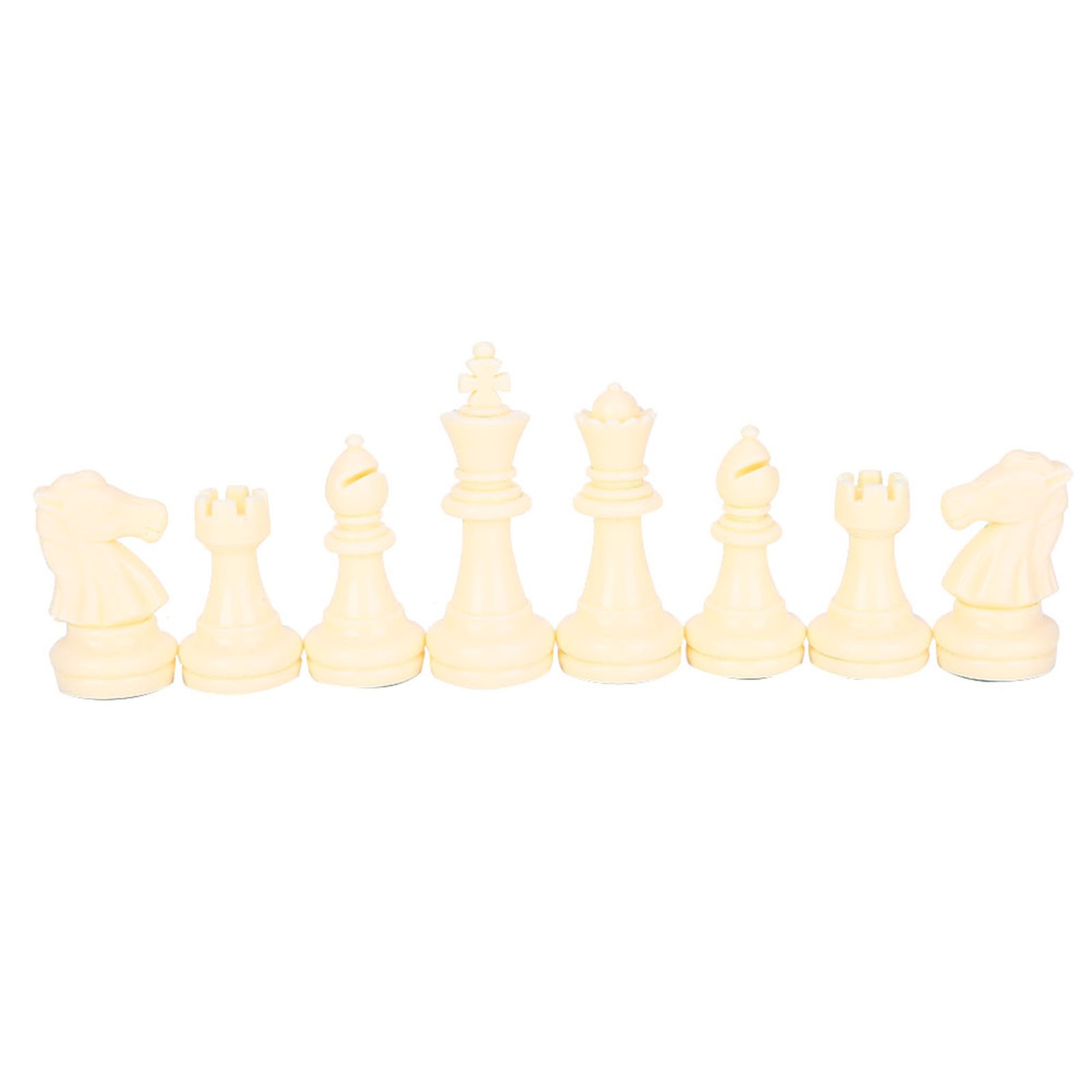 Plastic Chessmen Set International Chess Game Complete Chessmen Set Black&&White