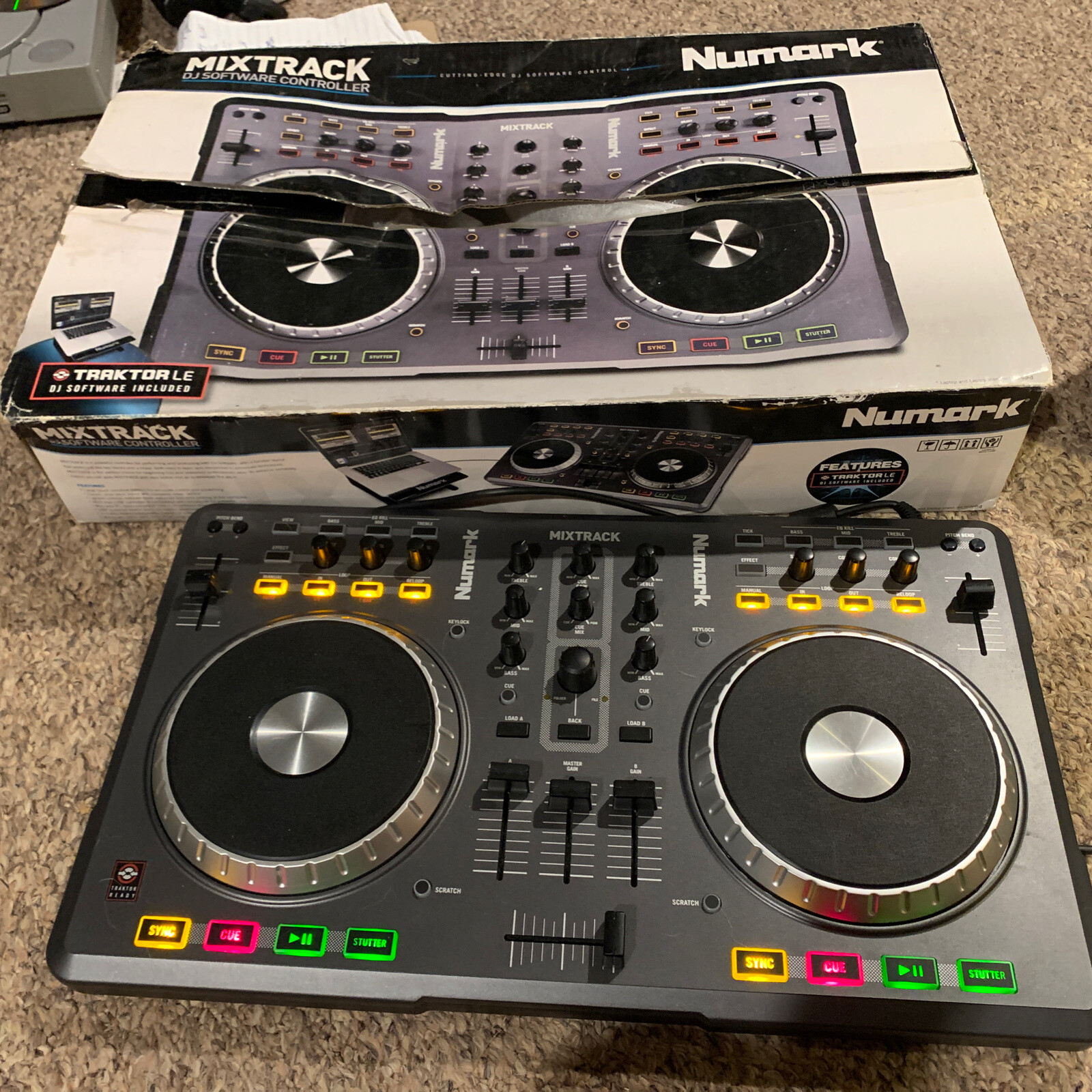 Numark DJ software controller TrakTor LE included software w original box TESTED