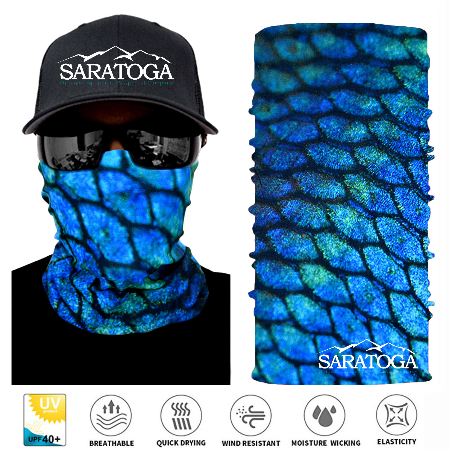 Fishing Face Mask Neck Gaiter Sun Guard UV Protector Balaclava Face Mask 5 Pack