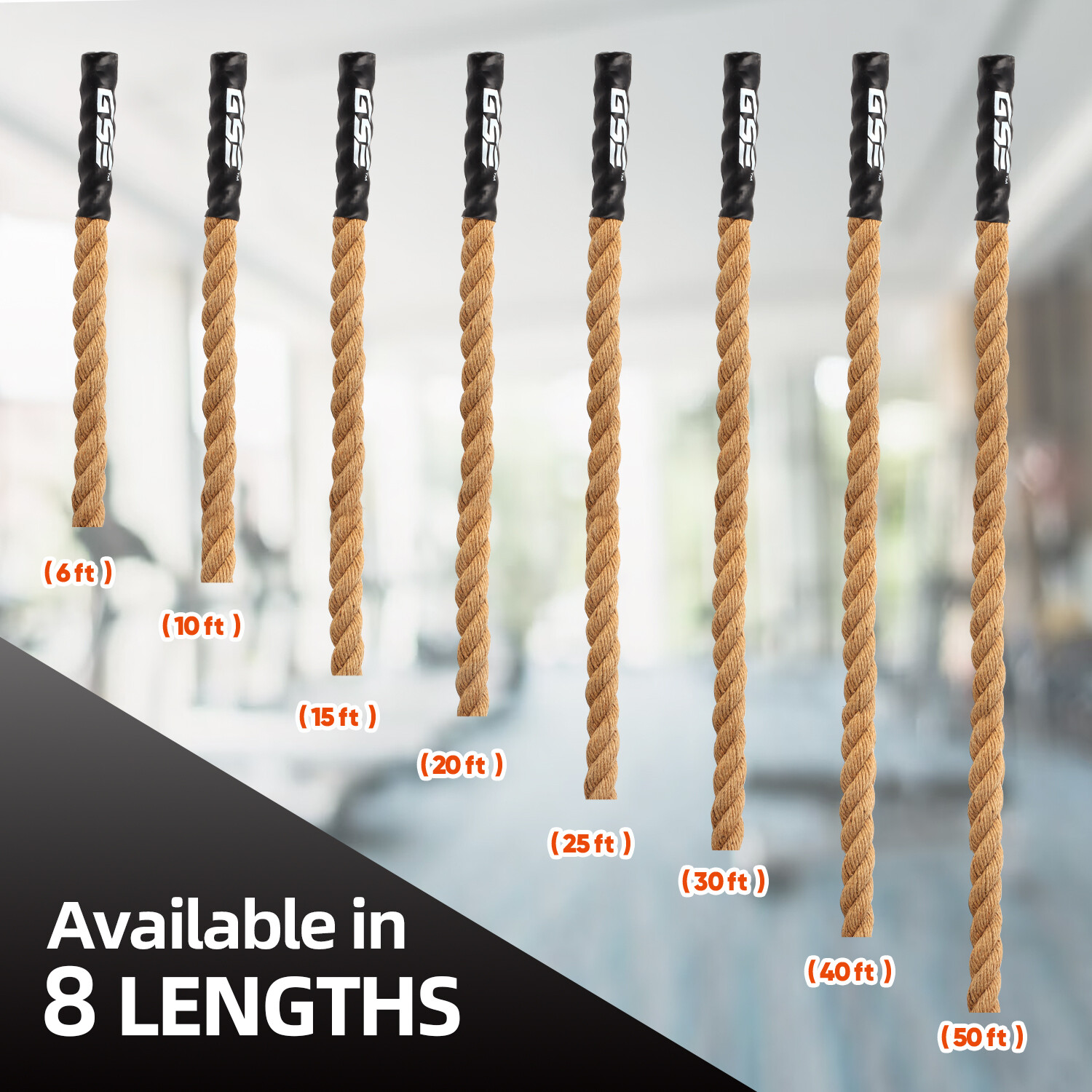1.5" Indoor/Outdoor Climbing Ropes for Home/Gym Strength Exercise, Workout Rope