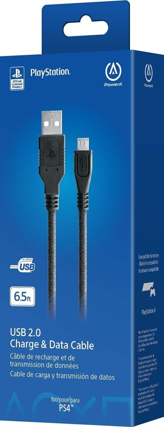 Official Ps4 6.5ft Charging Cable for Dualshock 4 Controller USB Data Cable