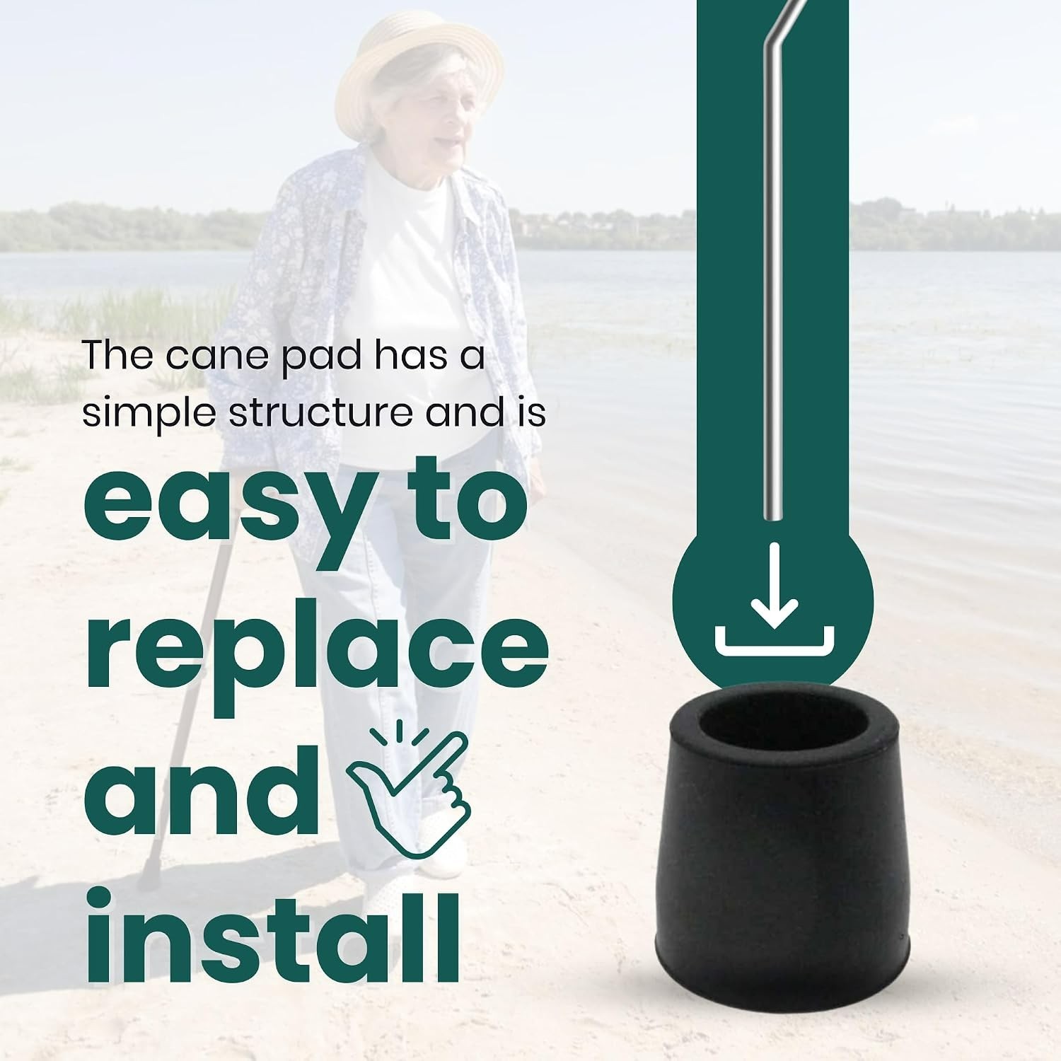 Comfortable & Durable Cane Tips - 1