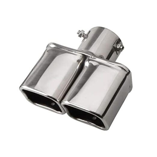Dual Exhaust Tips 2.5 inch Inlet, Universal Stainless Exhaust Straight Silver