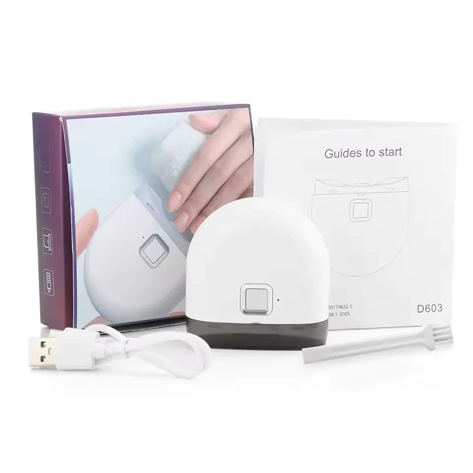 Electric Automatic Nail Clipper USB Rechargeable Trimmer with Light for Manicure