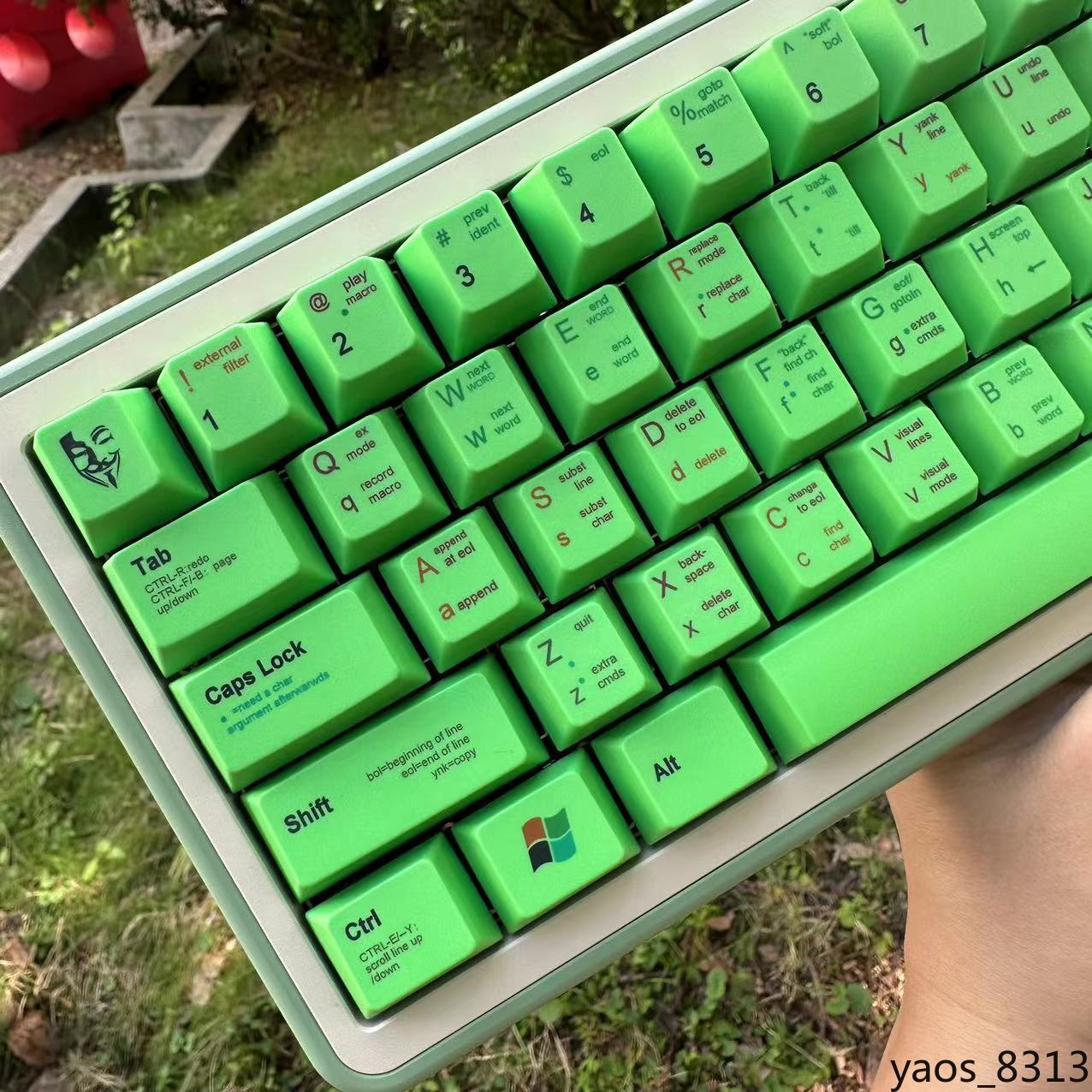 Green Programmer Theme Keycaps 140Pcs/set PBT Cherry Profile
