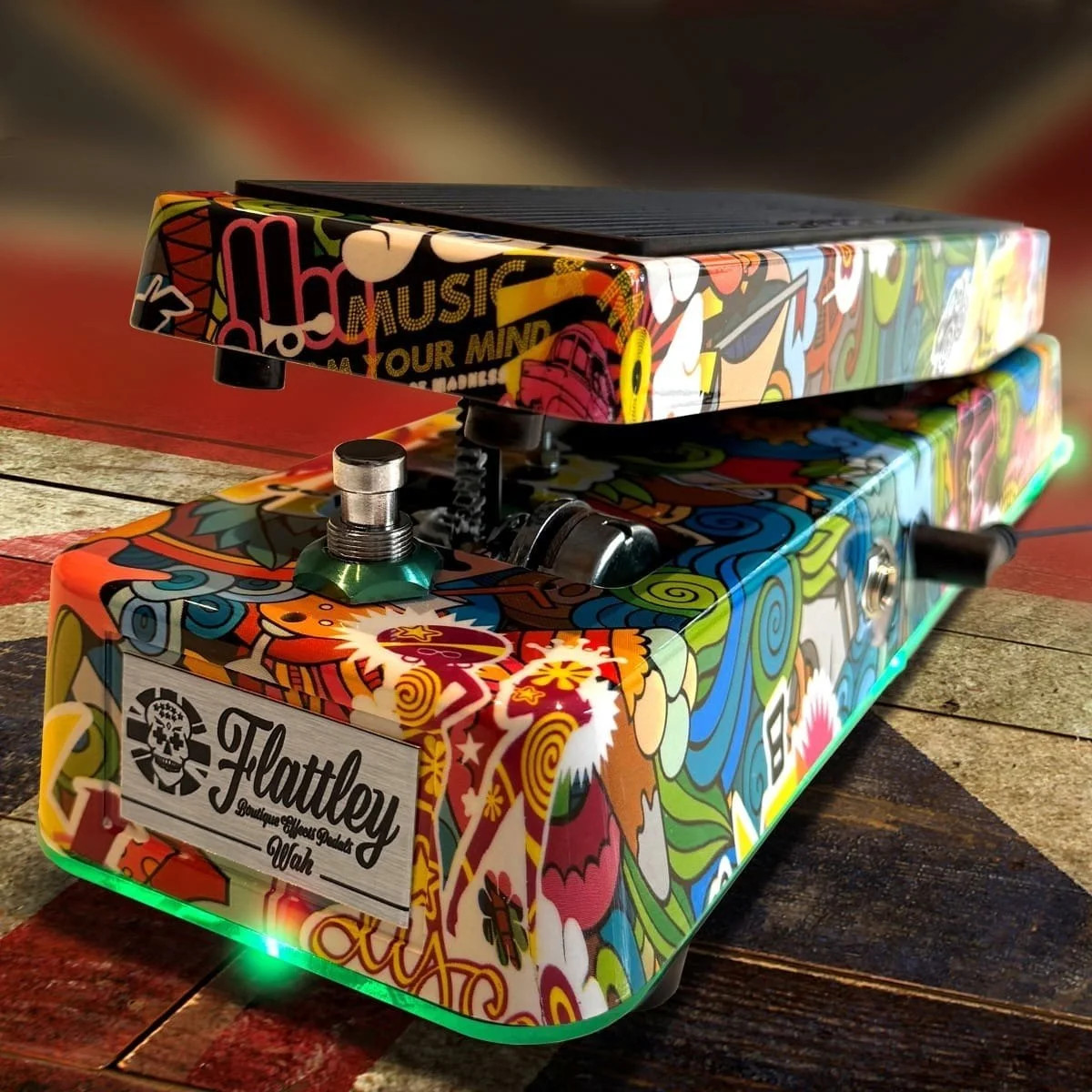Flattley Guitar Pedal Disco Graphics – The Flattley Wah 10th Anniversary Edition