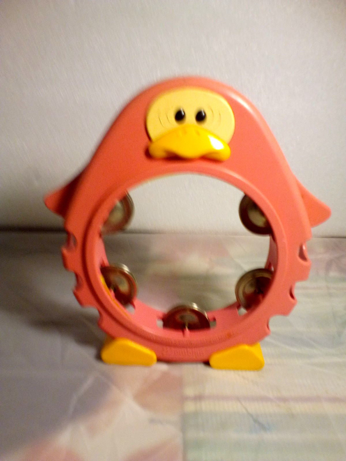 Vtg Bambina JAPAN Tambourine 1984 Zen-on music Penguin Duck EUC!