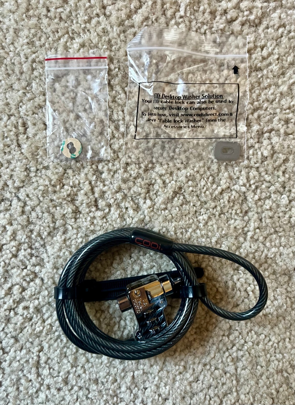 CODi 6.5' 4-Digit Combination Cable Lock for Laptop Desktop Printer LCD NEW