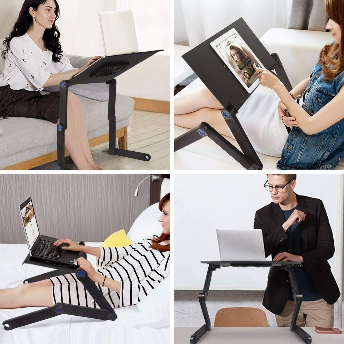 Laptop Table Adjustable Computer Stand Portable Workstation Notebook Holder