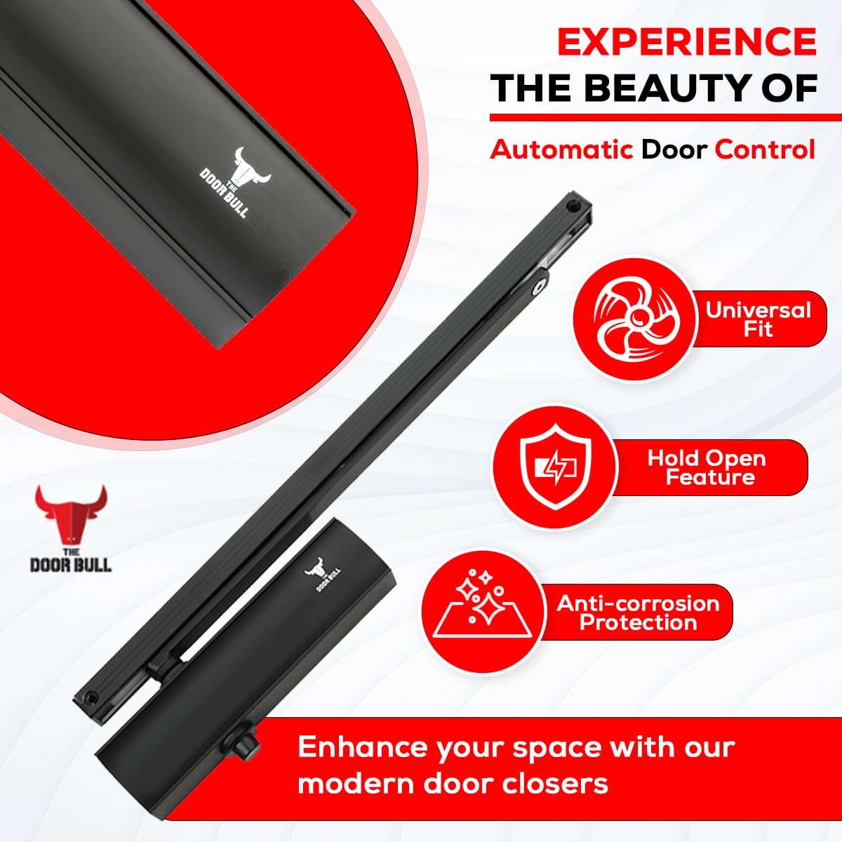 Automatic Adjustable Closers, Sexy and Solid Hydraulic Auto Door-Closer, Residen