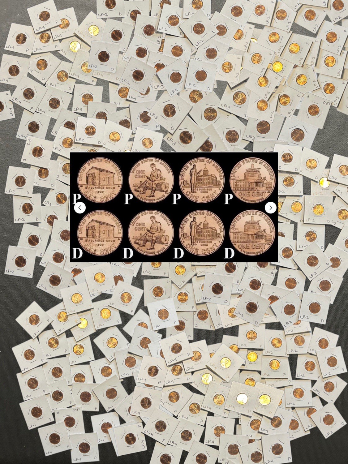 BIG LOT 185+ BEAUTIFUL Uncirculated 2009 Lincoln Cent  LP1 LP2 LP3 LP4 P&D
