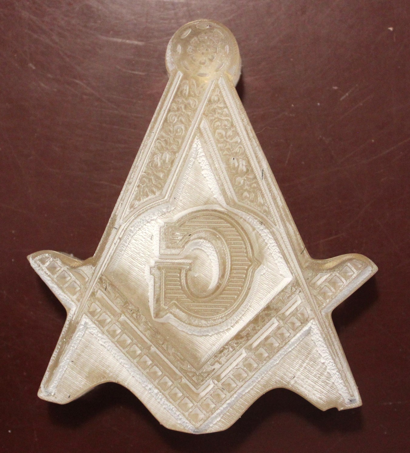 ACRYLIC Leather Embossing Stamp MASONIC FREEMASON for Veg Tanned Leather