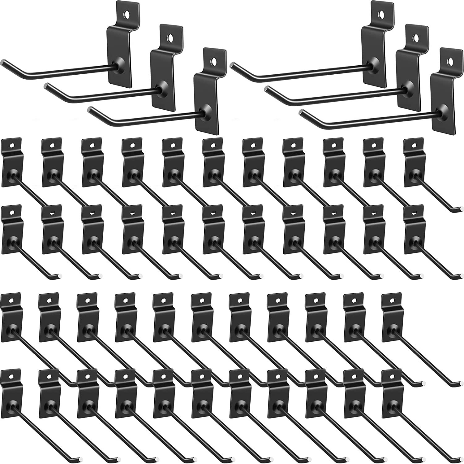 50pcs Christmas Slatwall Hooks 4-6" Panel Display Metal Slat Wall Hanging Hooks