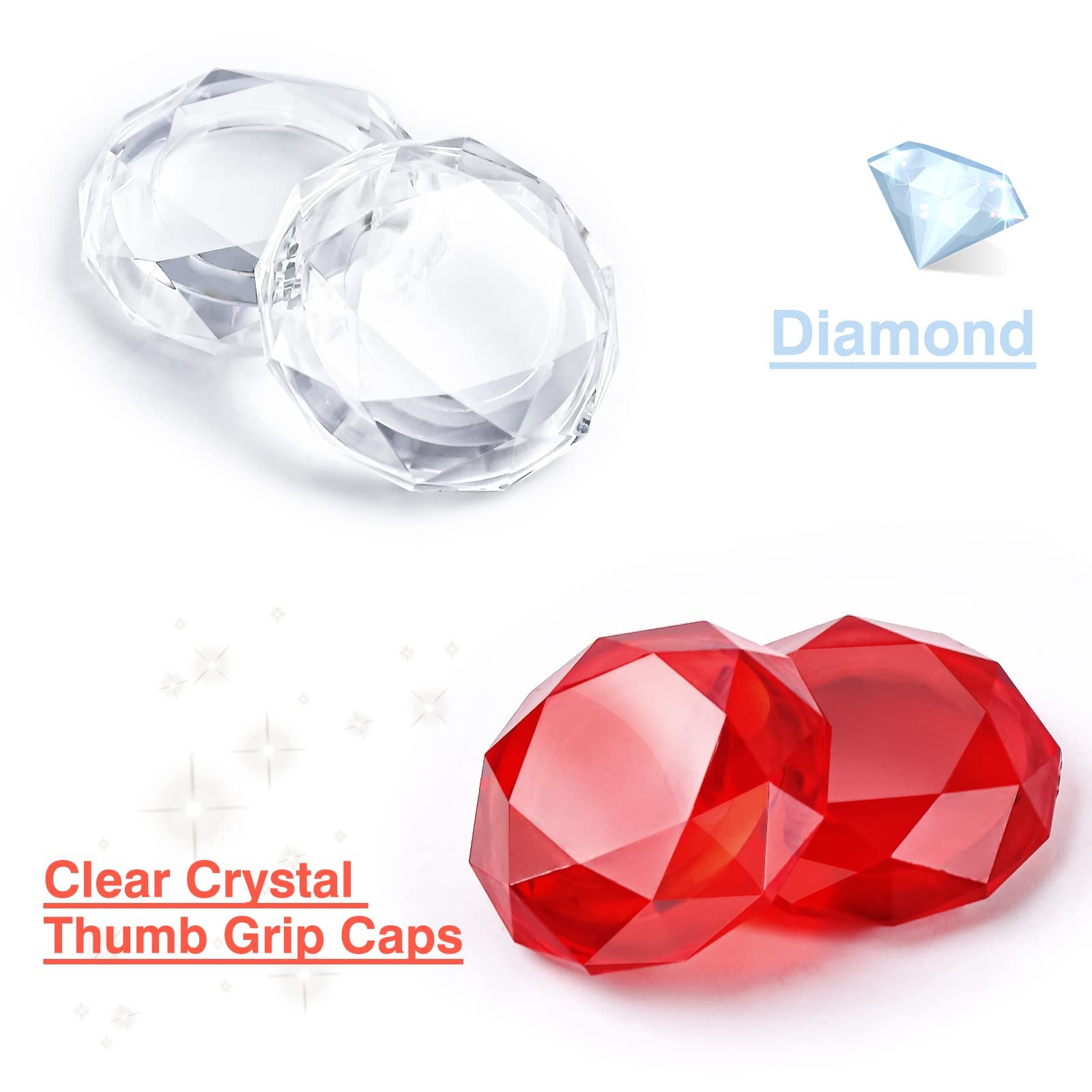 DLseego Clear Red Switch thumb grips