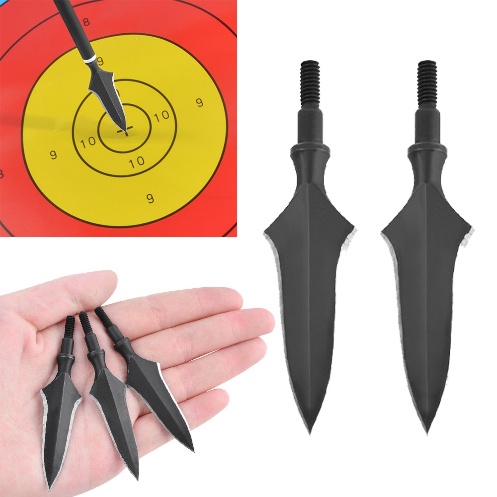 Archery Broadheads Blade Arrowheads 200gr Screw Points Tips Target Bow Hunting
