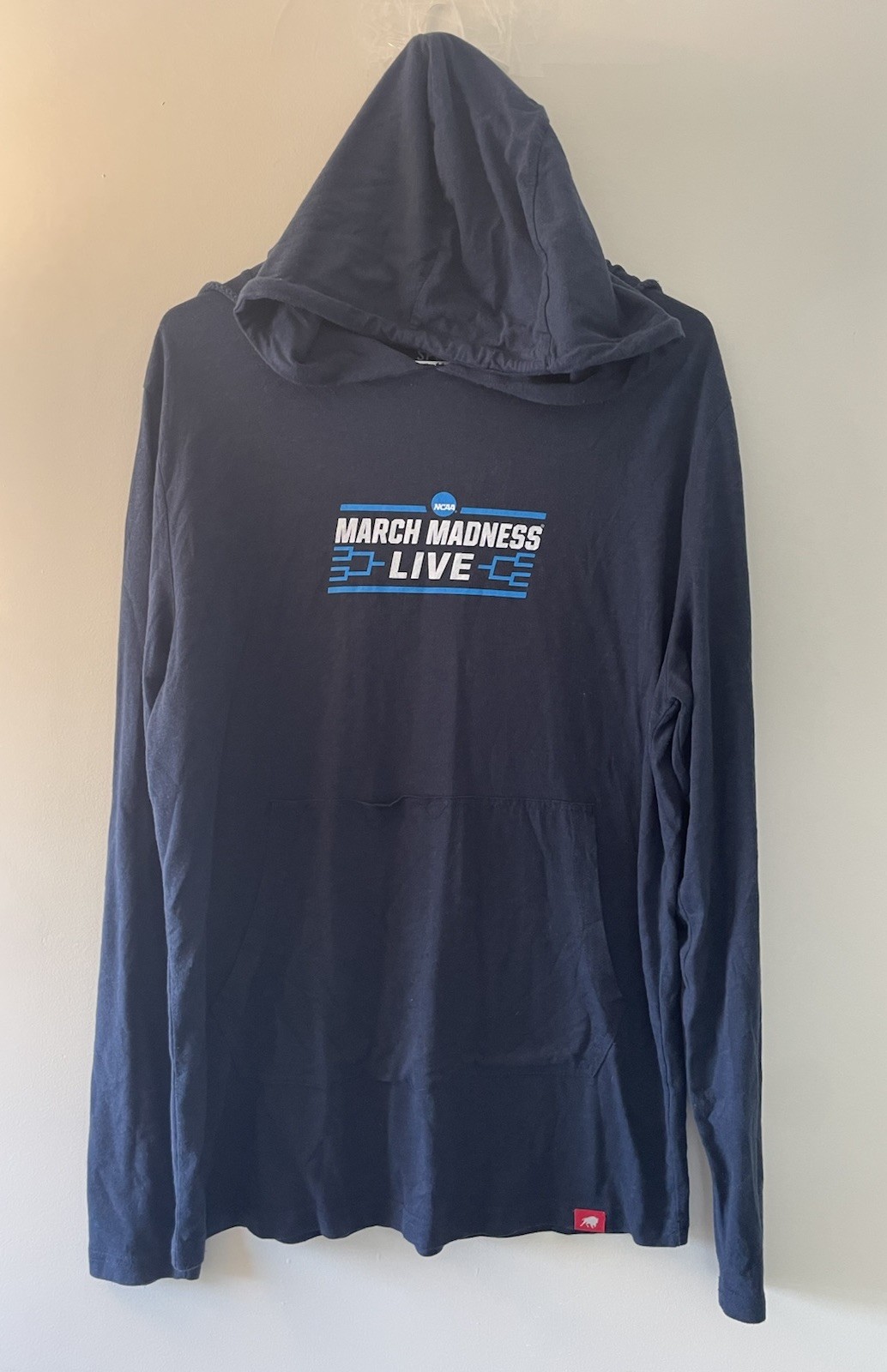 March Madness Live NCAA Men's Sportique Adult XL Blue Long Sleeve Shirt Hoodie