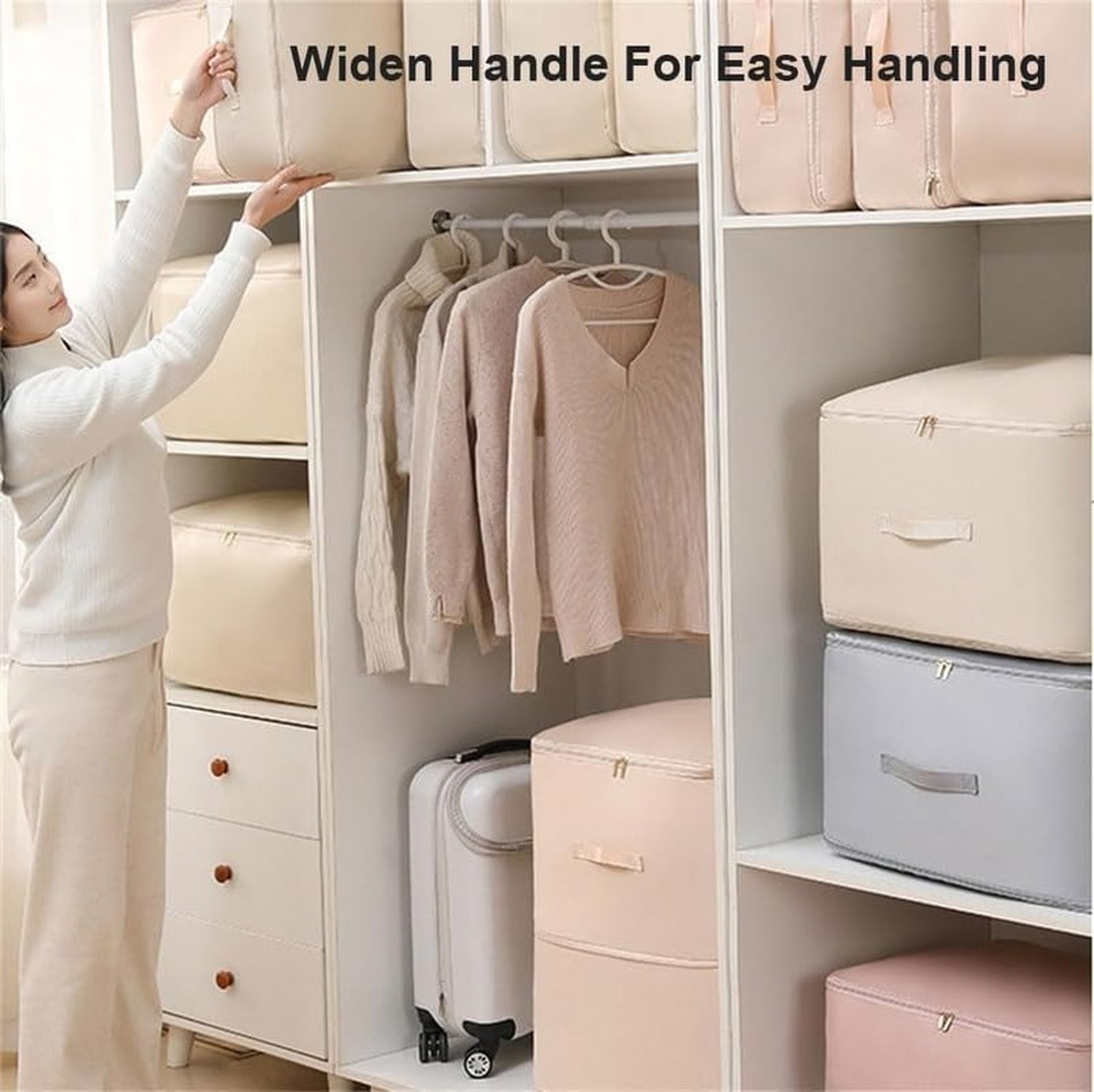 Space Saving Self Compression Organizer,Compression Duvet Storage Bag Large C...