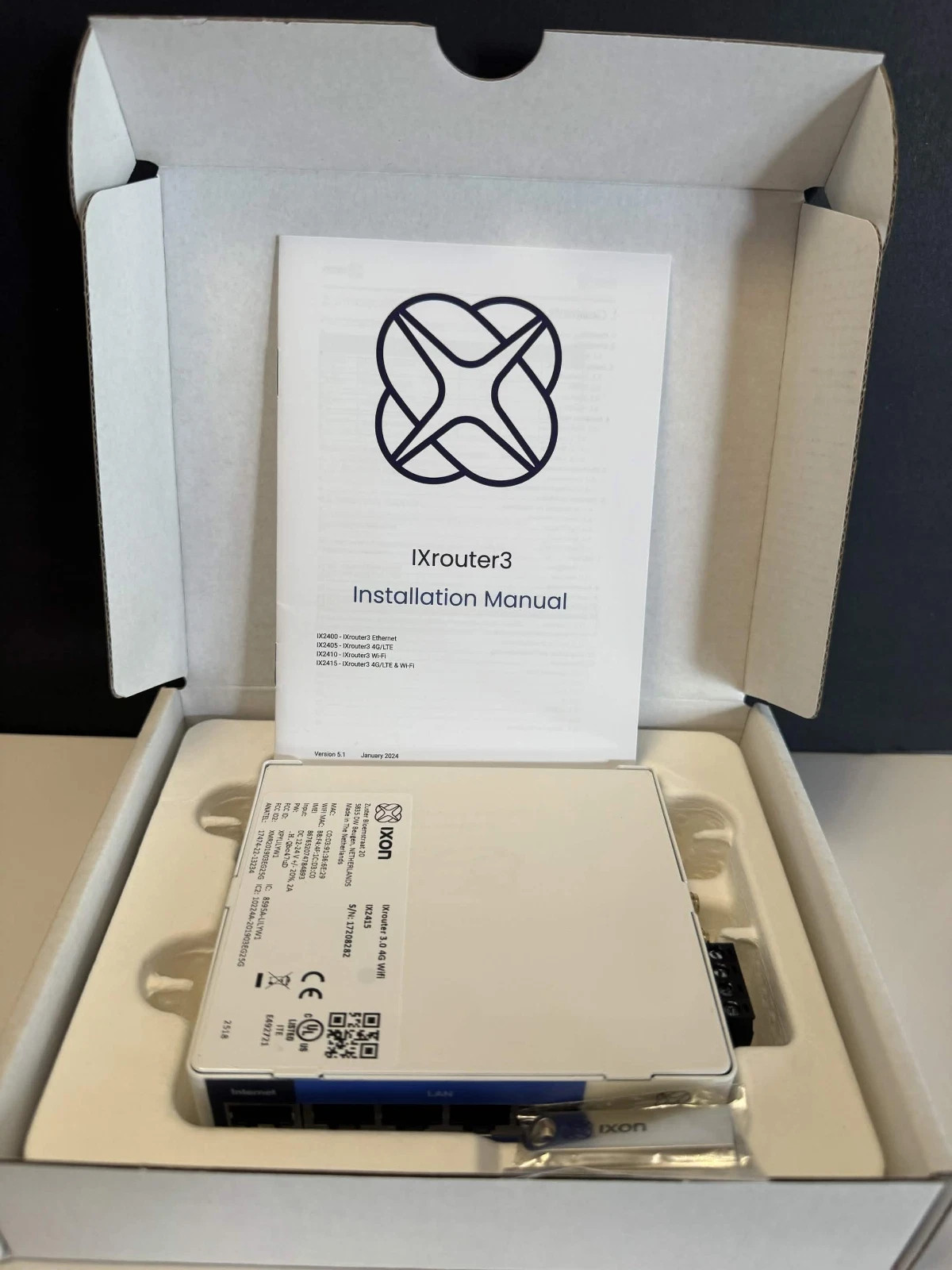 IXON IXrouter3 IX2415 4G LTE WiFi Industrial Remote Access Router Kit