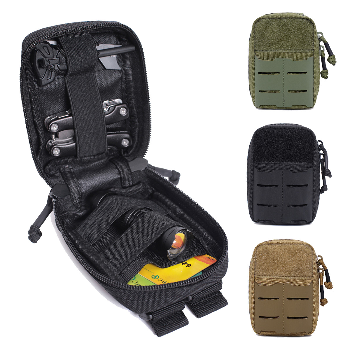 Small Molle Pouches Tactical Multi-Purpose EDC Utility Duty Belt Bags for Travel