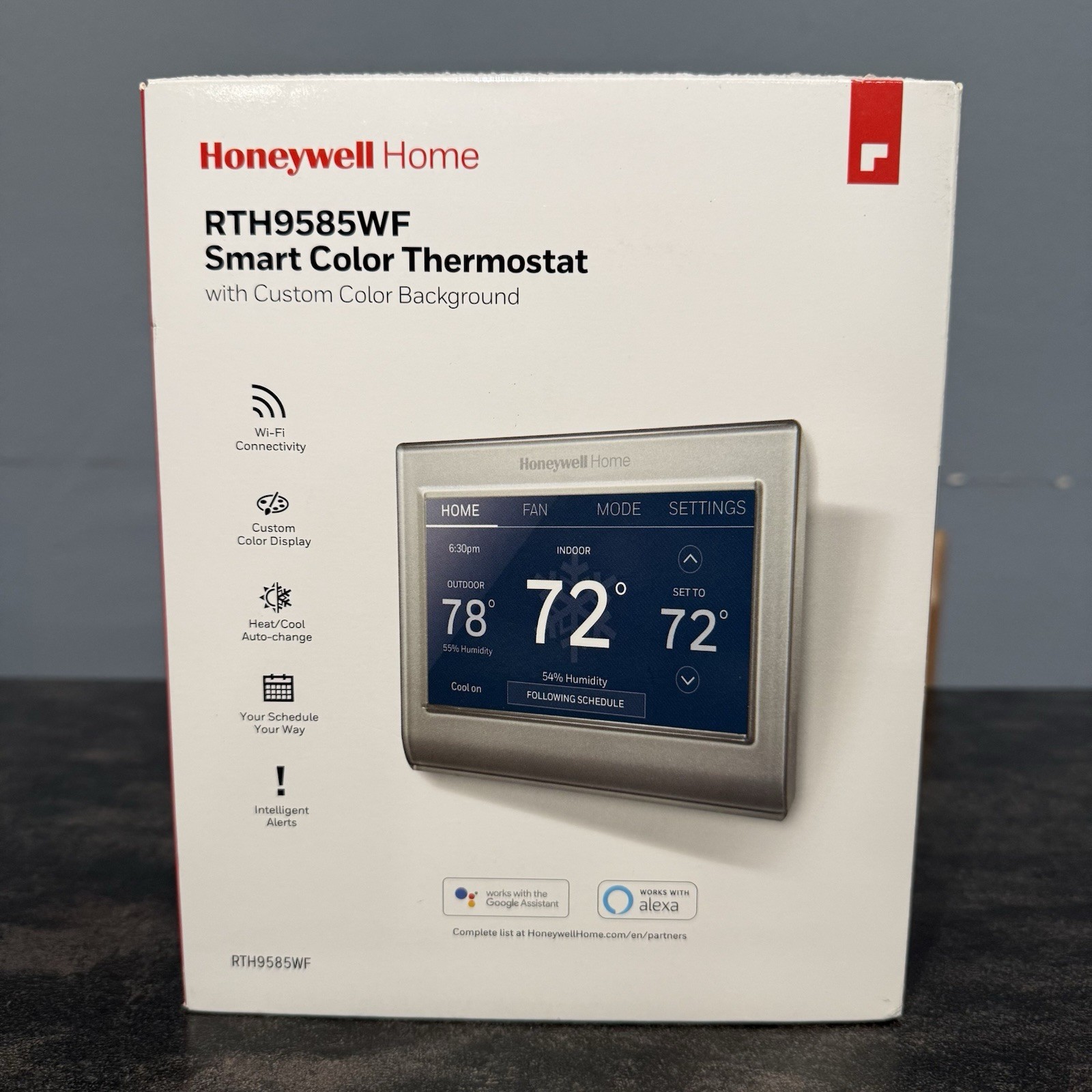 Sealed Honeywell Home RTH9585WF1004 Wi-Fi Smart Color Thermostat - Silver